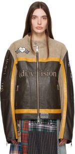 (di)vision Brown Split Leather Jacket