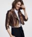 Womens Metallic Style Cooper Leather Jacket