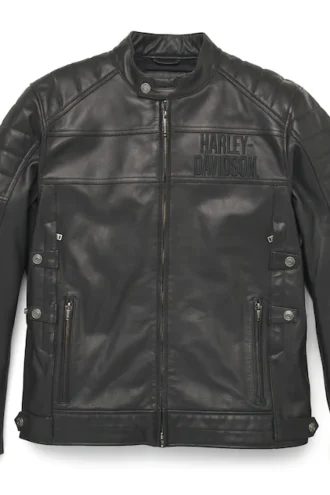 Harley Davidson Men’s Fremont Triple Vent System Leather Jacket