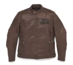 Harley Davidson Men’s Fremont Triple Vent System Leather Brown Jacket