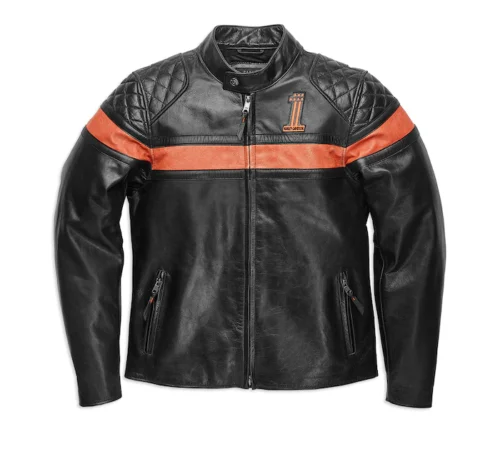 Harley Davidson Men’s Victory Sweep Leather Jacket
