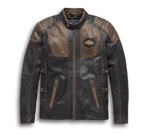 Harley Davidson Men’s Triple Vent System Trostel Leather Jacket