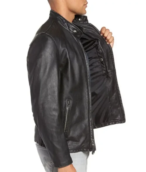 Cowhide Leather Mens Vintage Jacket