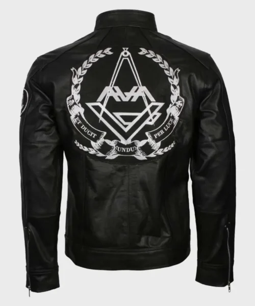 Mens Black Leather Love Jacket