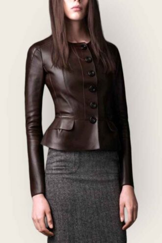 Personalized Leather Jacket for Women's Premium Leather Designer Coat Autumn Spring Stylish Leather Coat Jacket for Girls Valentine's Gift