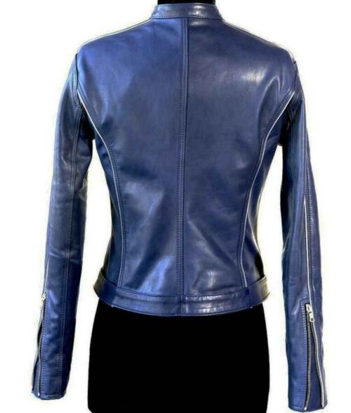 Women's Leather Jacket Ladies Handmade Biker Leather Jacket Genuine Sheepskin Motorcycle Jacket