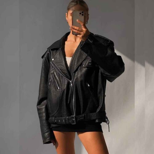 90's Women's Vintage Oversized Straight Jacket, ladies leather jacket, ladies biker jacket, ladies oversized leather jacket