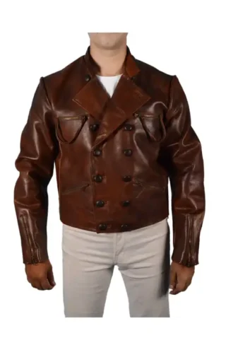 ARTHUR CURRY JUSTICE LEAGUE AQUAMAN BROWN LEATHER JACKET
