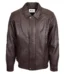 Mens Classic Leather Bomber Jacket Jim Brown Nappa
