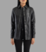 Zenith Black Leather Shirt Jacket