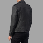 Allaric Alley Distressed Black Leather Biker Jacket