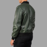 Shane Green Leather Bomber Jacket