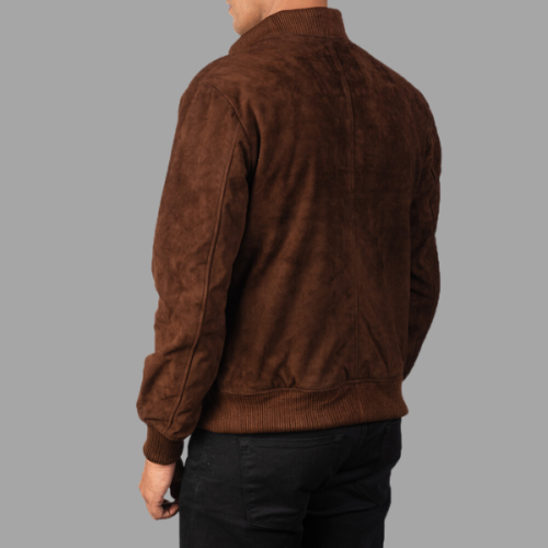 Shane Mocha Suede Bomber Jacket