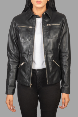 Tomachi Black Leather Jacket