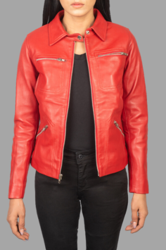 Tomachi Red Leather Jacket