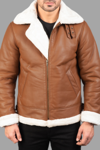 Francis B-3 Brown Leather Bomber Jacket