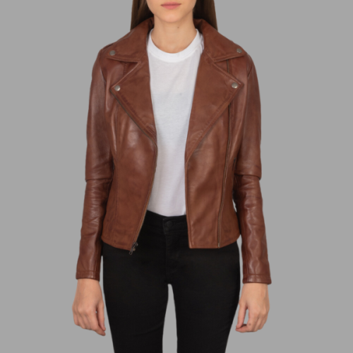 Flashback Brown Leather Biker Jacket