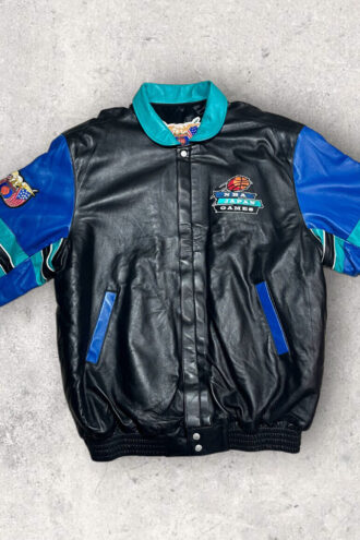Vintage Rare Signed Jeff Hamilton Limited Edition Leather NBA Japan Games Jacket