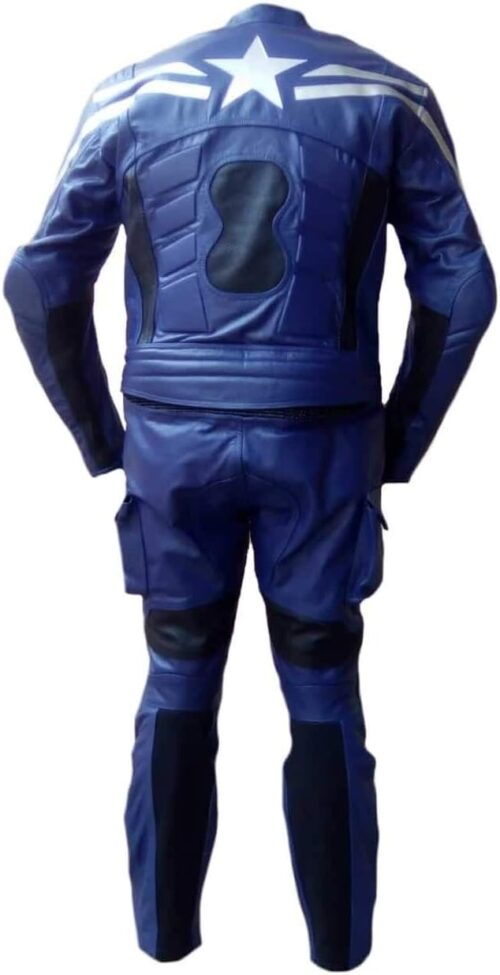 Captain America Blue Muscle Jumpsuit Costume