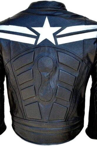 Captain America Black Leather Jacket