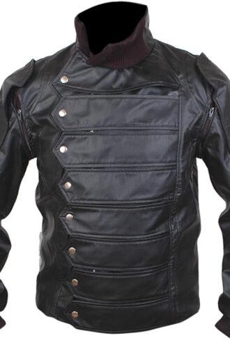 Captain America, The Winter Soldier Bucky Barnes Leather Jacket