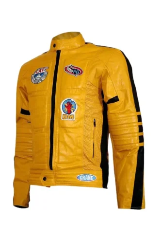 Kill Bill Uma Thurman Yellow Leather Jacket