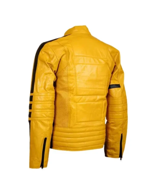 Kill Bill Uma Thurman Yellow Leather Jacket