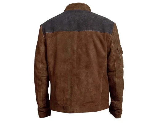Solo A Star Wars Story Han Solo Brown Motorcycle Biker Suede Leather Jacket