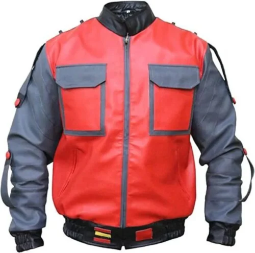 Marty McFly 2 Leather jacket BTTF Part ll Back to the future Michael J Fox leather jacket.