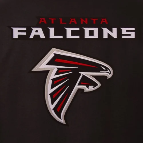 Atlanta Falcons Women's Embroidered Logo All-Wool Jacket - Black