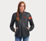 Women's Hwy-100 Waterproof Leather Riding Jacket