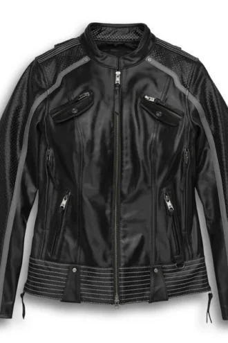 Women's Hairpin Leather Jacket