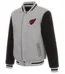Arizona Cardinals Two-Tone Reversible Fleece Jacket - Gray/Black
