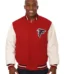 Atlanta Falcons Domestic Two-Tone Handmade Wool and Leather Jacket-Red/White