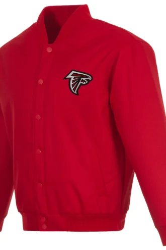 Atlanta Falcons Poly Twill Varsity Jacket - Red