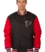 Atlanta Falcons Poly Twill Varsity Jacket - Black/Red