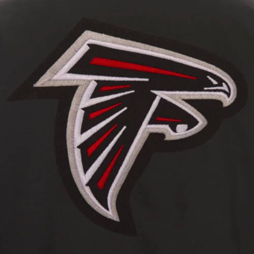 Atlanta Falcons Poly Twill Varsity Jacket - Black