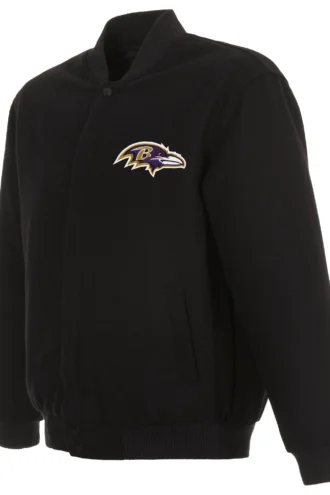 Baltimore Ravens Reversible Wool Jacket - Black
