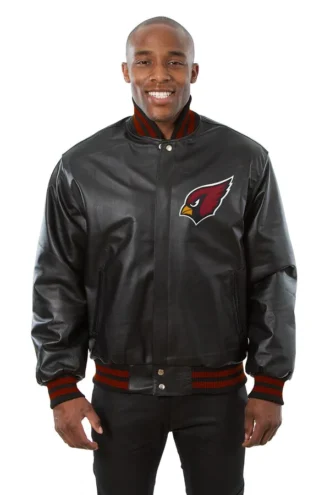 Arizona Cardinals JH Design Leather Jacket - Black