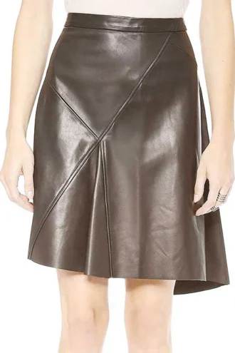 BREEZE FLARE LEATHER SKIRT
