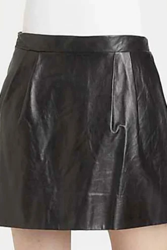 BUBBLE LEATHER SKIRT