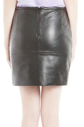 CARVEN LEATHER SKIRT