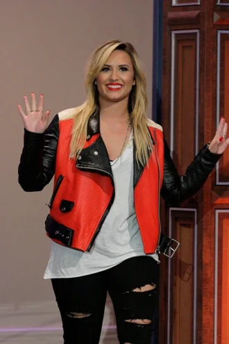 DEMI LOVATO LEATHER JACKET