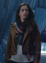 ELIZABETH TULLOCH SUPERMAN AND LOIS LEATHER JACKET
