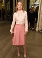 ELLEN POMPEO LEATHER SKIRT