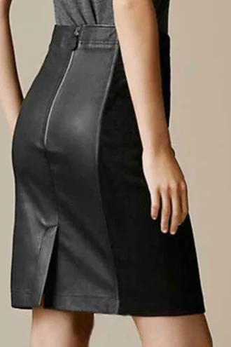 ETRO PANELED LEATHER SKIRT