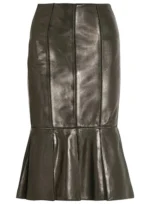 FISHTAIL LEATHER SKIRT