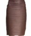 FRONT RIBBED LEATHER SKIRT