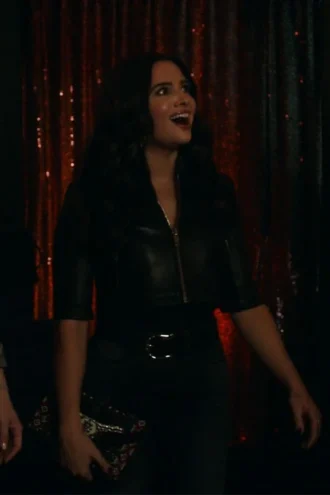 KATIE STEVENS THE BOLD TYPE LEATHER JACKET