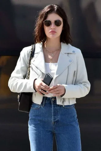 LUCY HALE LEATHER JACKET 